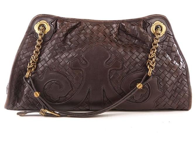 Bottega Veneta Brown Intrecciato Leather Vintage Shoulder Bag ref.415505 -  Joli Closet
