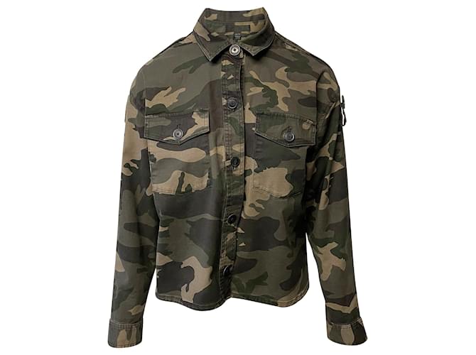 Autre Marque ATM Anthony Thomas Melillo Military Camo Jacket in Khaki Cotton Green  ref.415563