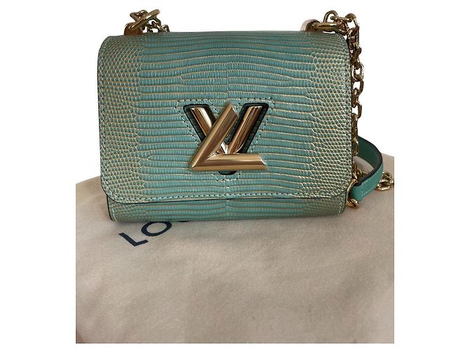 Louis Vuitton Twist Mini Eidechsenleder Türkis