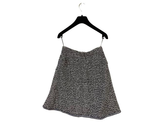 Falda Chanel Tweed MB103 Negro Blanco