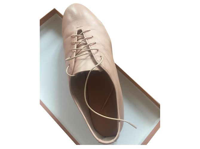 Mansur Gavriel Chaussures Lace Ups en Cuir d'Agneau Rose Taille 36