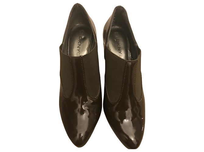 Botines en charol DKNY Marrón oscuro