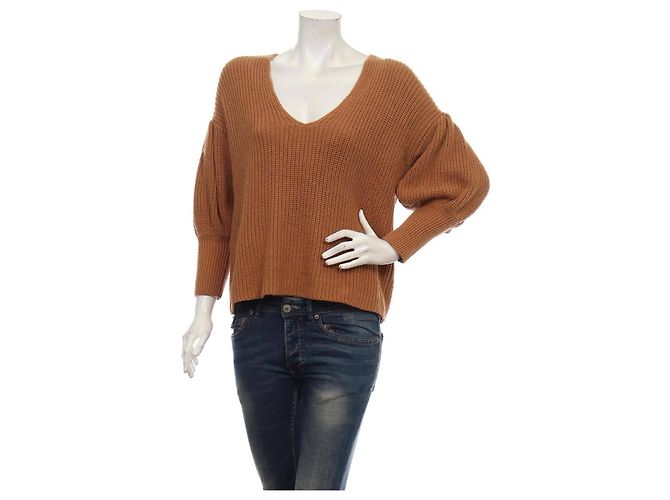 Autre Marque Jersey Caroline Constas marrón algodón lana Castaño