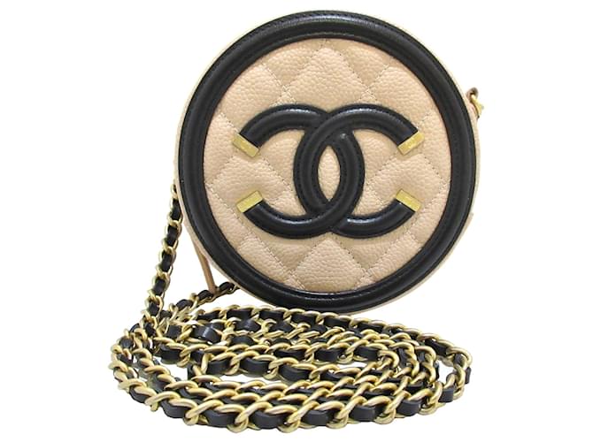 Chanel Black Round As Earth Caviar Crossbody Bag Leather ref.272958 - Joli  Closet
