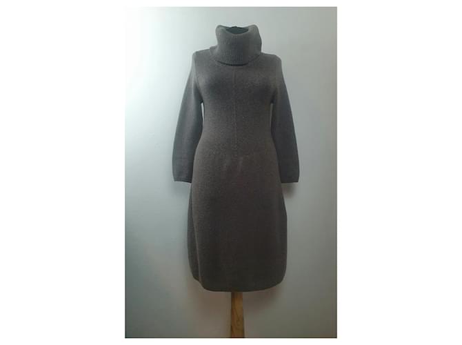 Autre Marque Dresses Grey Cashmere Wool  ref.417342