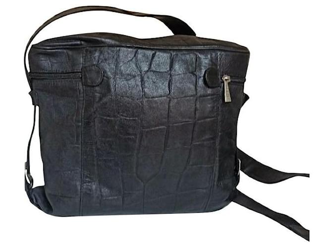 Fendissime vintage bucket bag Black Leather  ref.417359