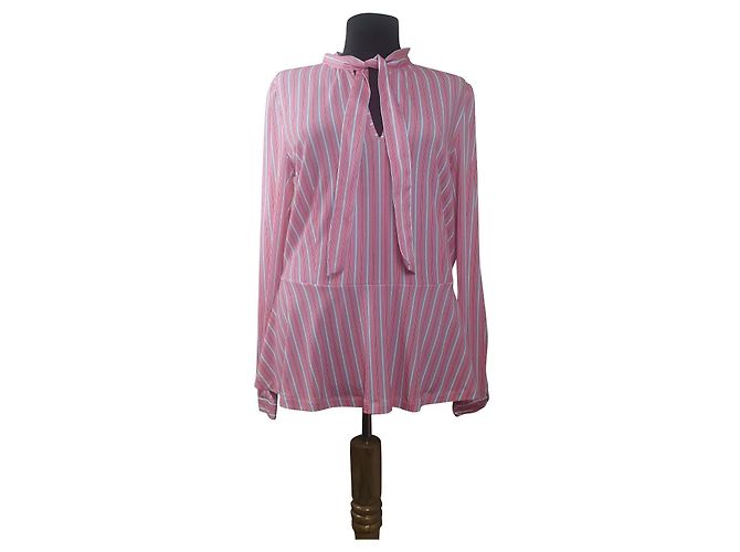 Marc Cain Gestreiftes Top Rosa Größe M Pink