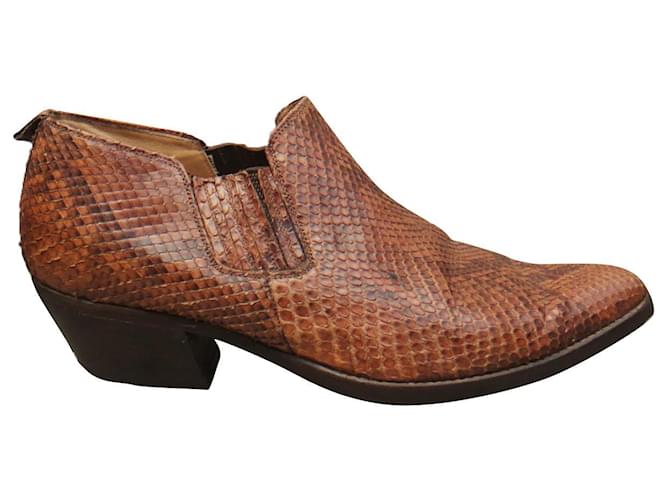 Sartore low boots in python p 37 Brown  ref.417409