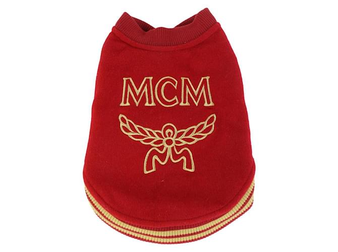 MCM Visetos Logo Varsity Sweater Chien Chat Pet Chiot Cochon Laine  ref.417439