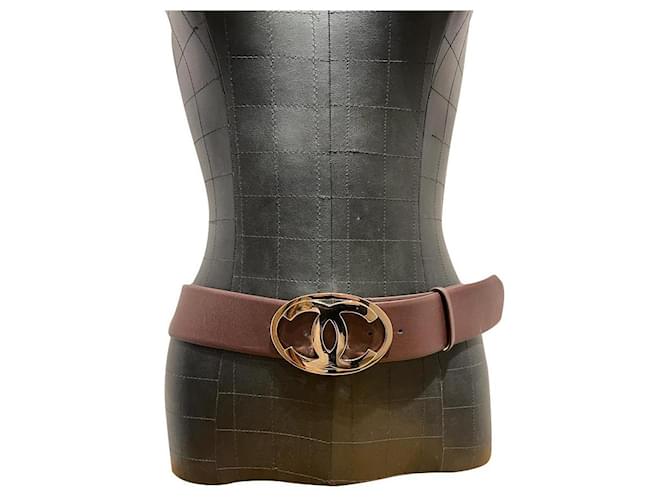 Chanel Belts Dark brown Lambskin  ref.417499