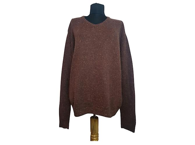 Pull oversize Mathis col V Samsoe & Samsoe marron Multicolore 