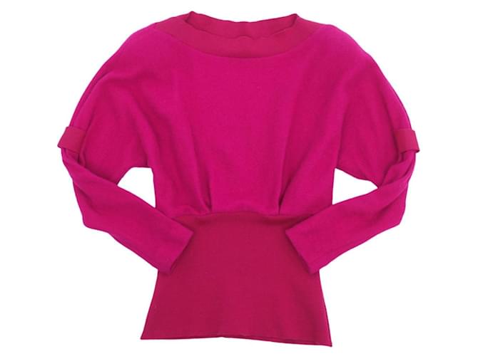 Dior Pullover and Skirt Suit Pink Wool  ref.417514