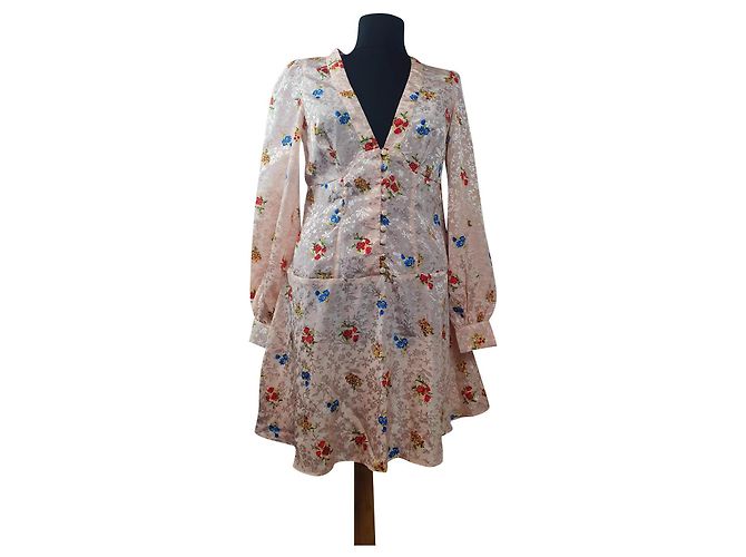 Vestido floral Asos de poliéster Multicolor