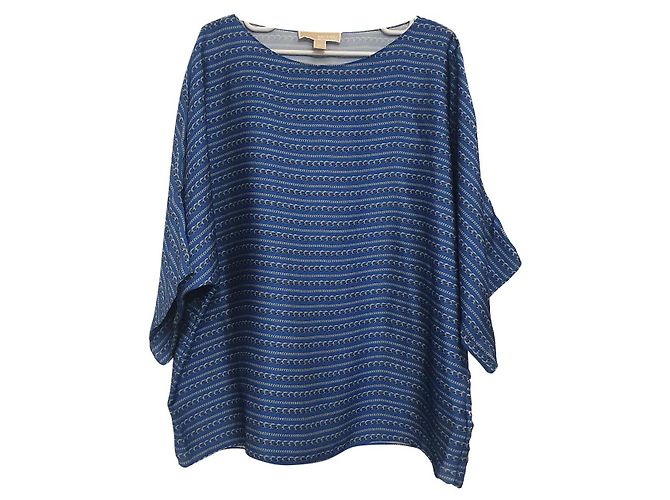 Michael Kors Blouse Blue Polyester Size L