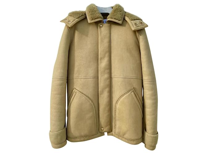 Loewe Shearling jacket Beige Fur  ref.417572
