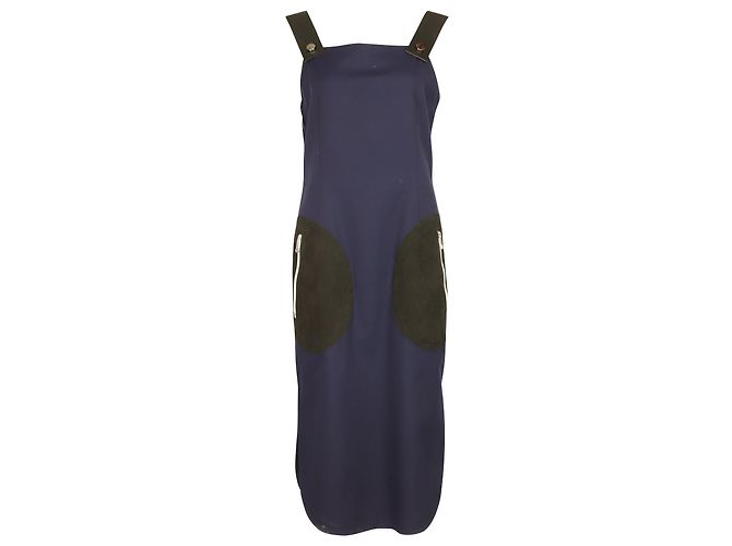 Sportmax Kleid aus Baumwolle in Marineblau