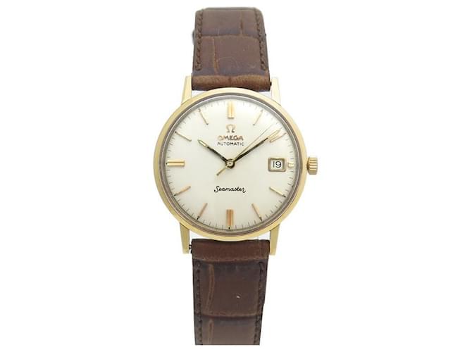 VINTAGE OMEGA SEAMASTER AUTOMATIC WATCH 34 MM IN GOLD 18K YELLOW GOLD WATCH Golden  ref.418753