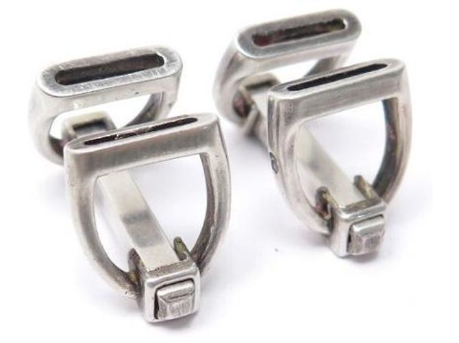 Hermès GEMELLI VINTAGE CALIPER HERMES GEMELLI GAETAN DE PERCIN IN ARGENTO