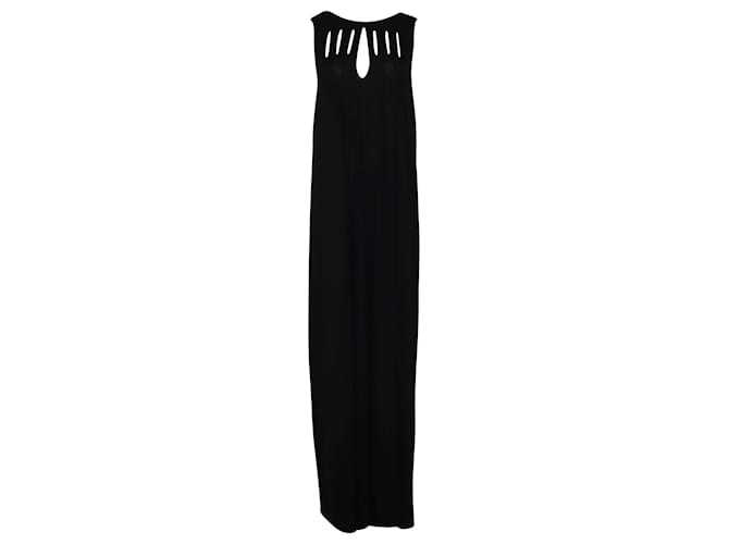 Chloé Chloe Cutout Maxi Dress in Black Silk Viscose Cellulose fibre  ref.418909