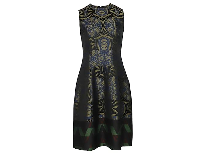 Etro Jacquard Sleeveless Dress in Multicolor Polyester  ref.418920