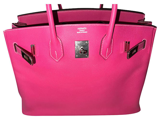 Hermès HERMES BIRKIN 35 Pink Leder  ref.418941