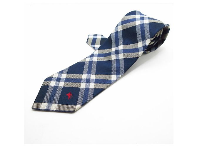 Burberry Cravatta Blu Seta