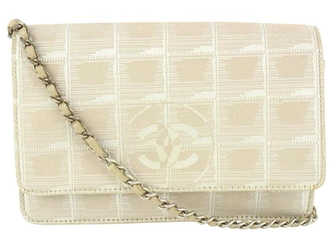 Chanel Beige New Line Wallet on Chain Crossbody Flap ref.419418