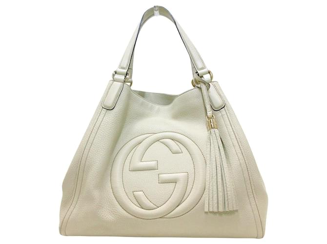 gucci soho cream leather shoulder bag