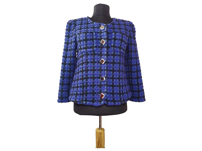 Blazer in tweed Marc by Marc Jacobs Blu Viola Porpora