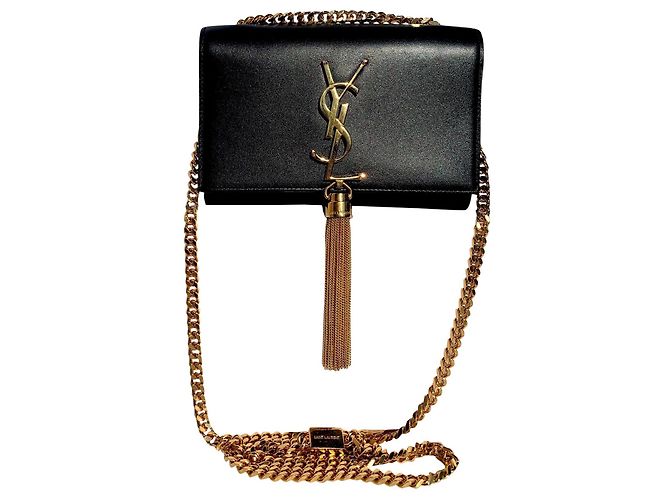 Kate Monogramme Saint Laurent Pompon monogramme Kate Noir