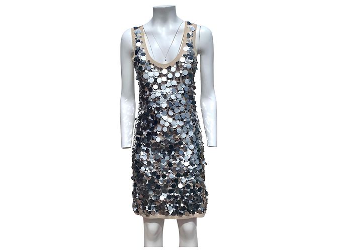 Céline Kleid aus metallischem Kaschmir