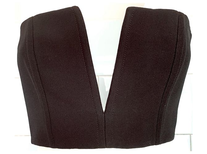Bustier Balmain de lã preto