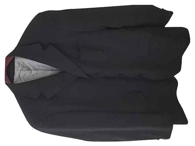 Yves Saint Laurent Blazers Jackets Black Wool  ref.419846