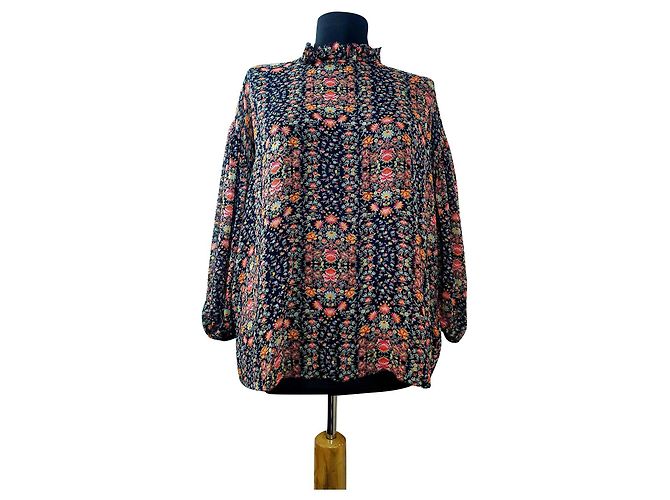 Autre Marque Blusa Hunky Dory floral plisada de viscosa Multicolor