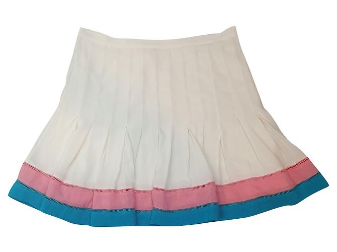 Falda plisada Vanessa Bruno Athe marfil viscosa Multicolor