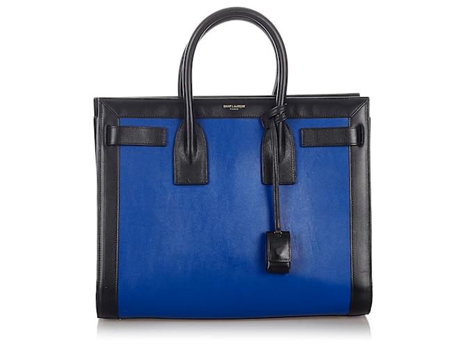 Saint Laurent Calfskin Small Sac De Jour Navy 