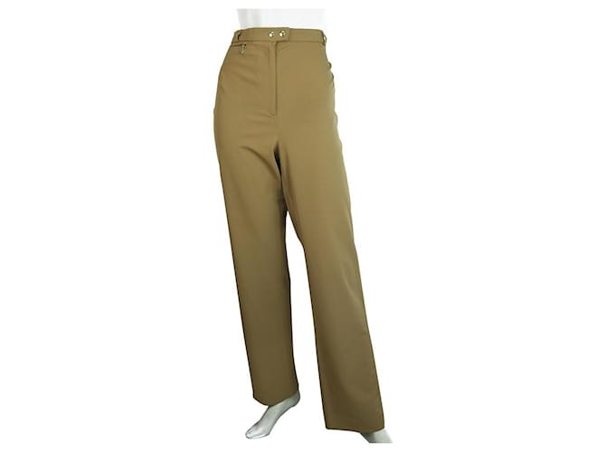 Laurèl Laurel Chestnut Brown Straight Leg dress Court trousers pants size 42 Polyester Elastane  ref.420117