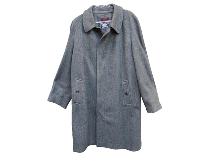 Casaco de tweed masculino vintage da Burberry 50 Cinza  ref.420752