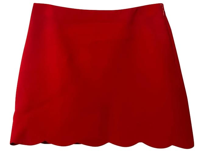 Louis Vuitton Scallop Detail A-Line Mini Skirt