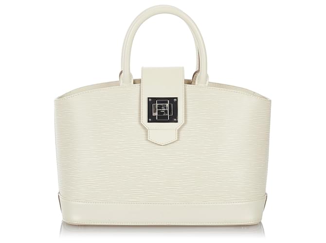 Twist Louis Vuitton White Epi Mirabeau GM Leather ref.420853 - Joli Closet