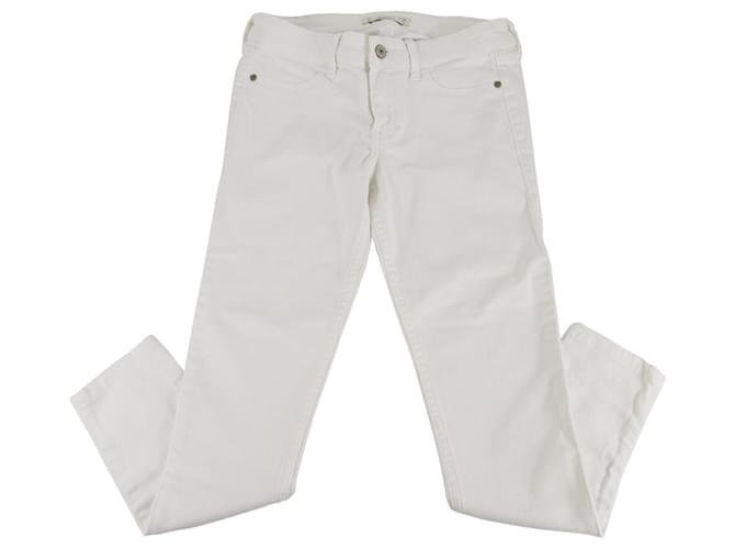 Abercrombie & Fitch Jean skinny blanc en jean Pantalon Pantalon sz 25 Coton Elasthane  ref.421018