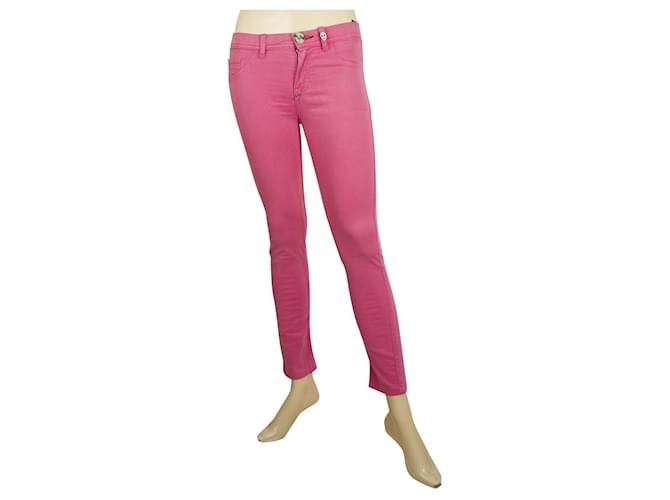 Philipp Plein Phillip Plein Devil’s Food Jeggins Pink Fuchsia Skinny jeans trousers pants 26 Fuschia Cotton Elastane  ref.421040