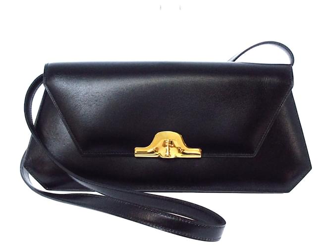 Hermès Bolsa de ombro Preto Bezerro-como bezerro  ref.421079