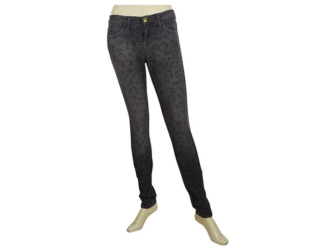 Current Elliott Pantalones de pana de pana para bebé con estampado animal de leopardo gris 24 Gris antracita