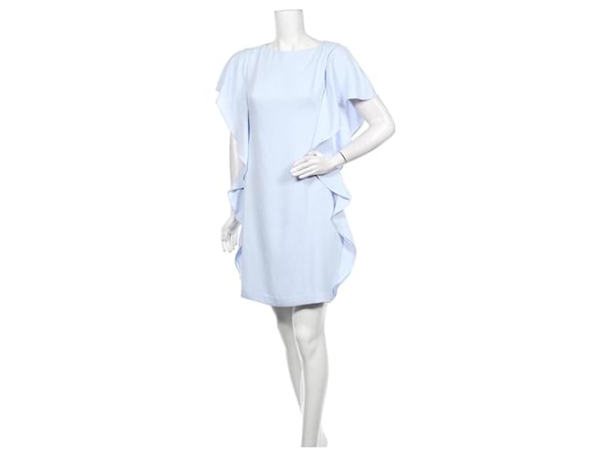 Anne Hathaway's Backless Navy Blue Ralph Lauren Dress | POPSUGAR Fashion