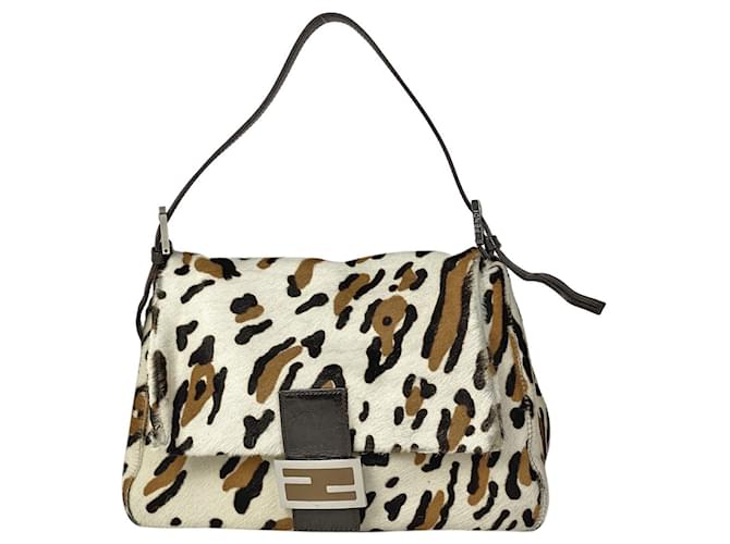 fendi white and brown bag