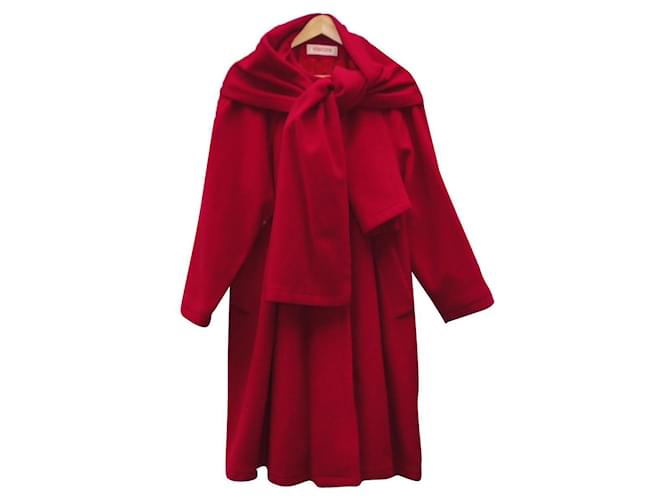 Autre Marque Coats, Outerwear Red Wool  ref.421850