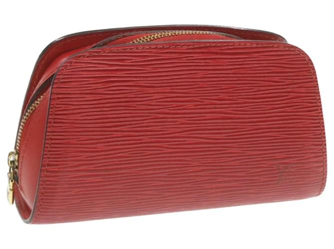 LOUIS VUITTON Epi Dauphine PM Cosmetic Pouch Red M48447 Auth th817