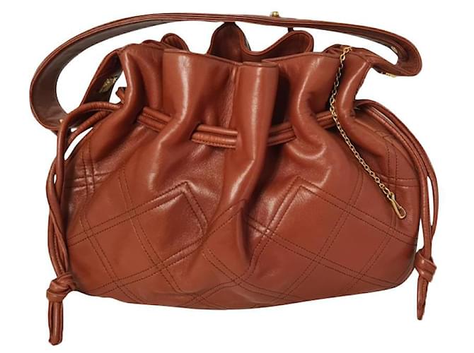 Lanvin Handbags Cognac Leather  ref.422196