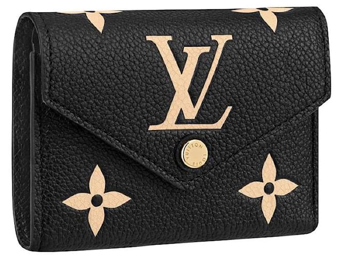 Louis Vuitton LV Victorine Geldbörse neu Schwarz Leder  ref.422209